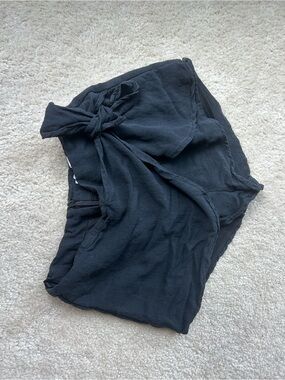 American Threads Black Tie-Waist Skort